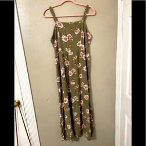 Target Xhilaration green floral maxi dress